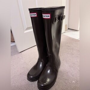 Hunter Original Tall Rain Boots Brown Size 8